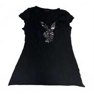 Vintage Playboy Black Short Sleeve T-Shirt XL